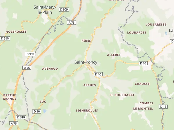 Plan de Saint-Poncy
