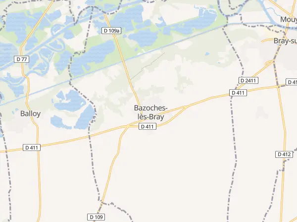 Plan de Bazoches-lès-Bray