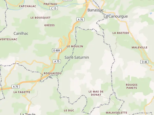 Plan de Saint-Saturnin