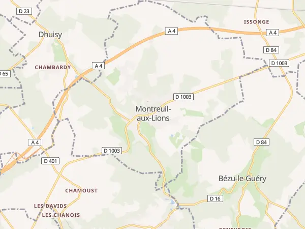 Plan de Montreuil-aux-Lions