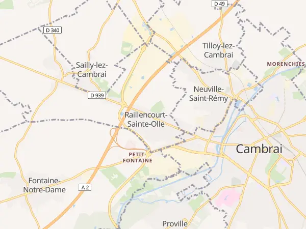 Plan de Raillencourt-Sainte-Olle