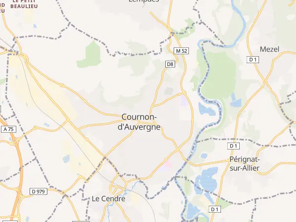 Plan de Cournon-d’Auvergne