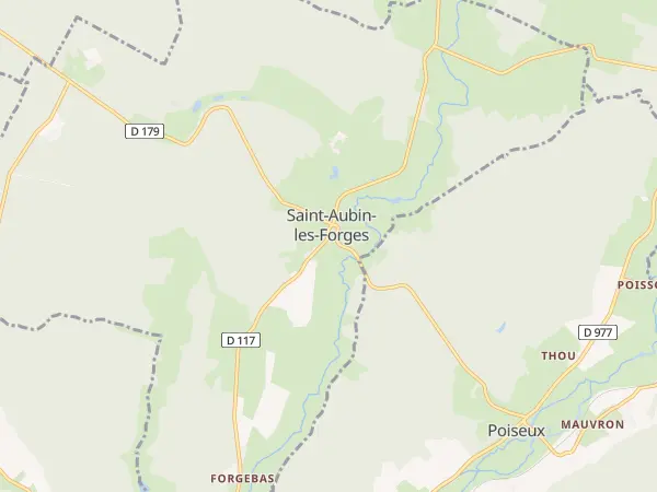 Plan de Saint-Aubin-les-Forges