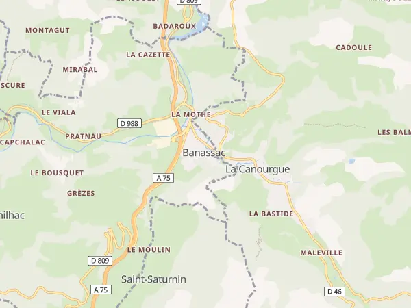 Plan de Banassac-Canilhac