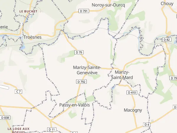 Plan de Marizy-Sainte-Geneviève