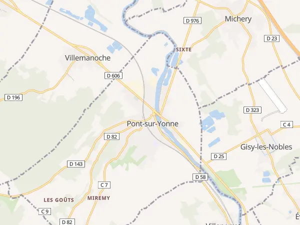 Plan de Pont-sur-Yonne