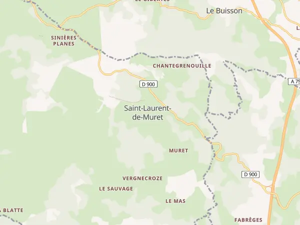 Plan de Saint-Laurent-de-Muret