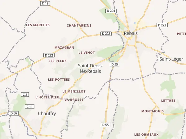 Plan de Saint-Denis-lès-Rebais