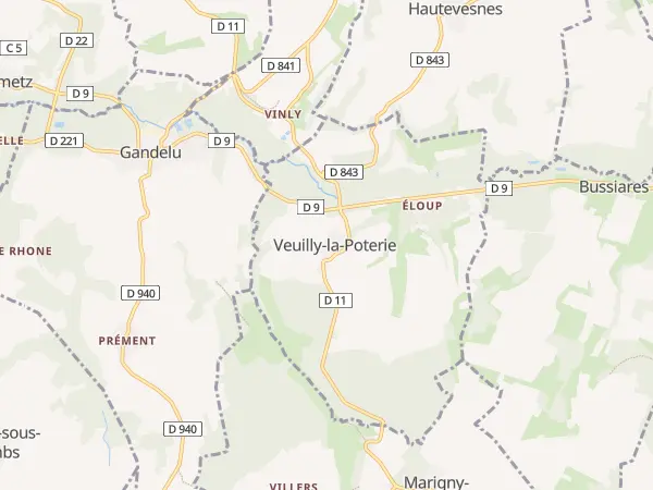 Plan de Veuilly-la-Poterie