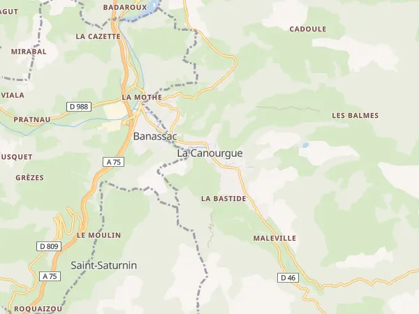 Plan de La Canourgue