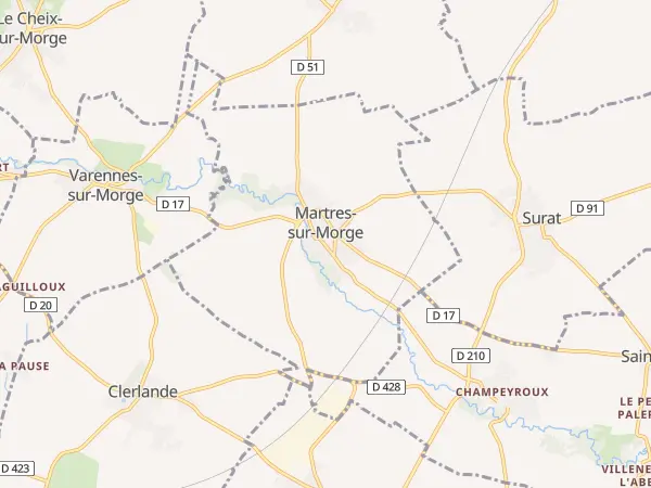 Plan de Martres-sur-Morge