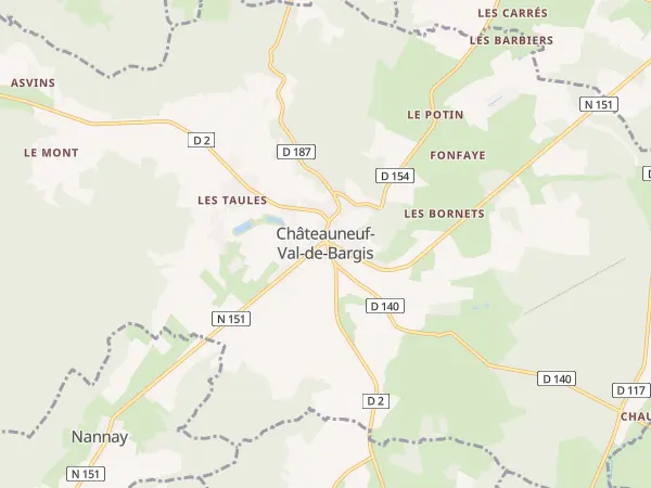 Plan de Châteauneuf-Val-de-Bargis