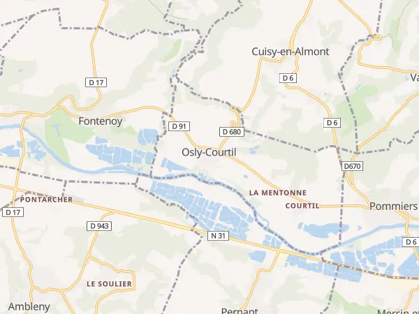 Plan de Osly-Courtil