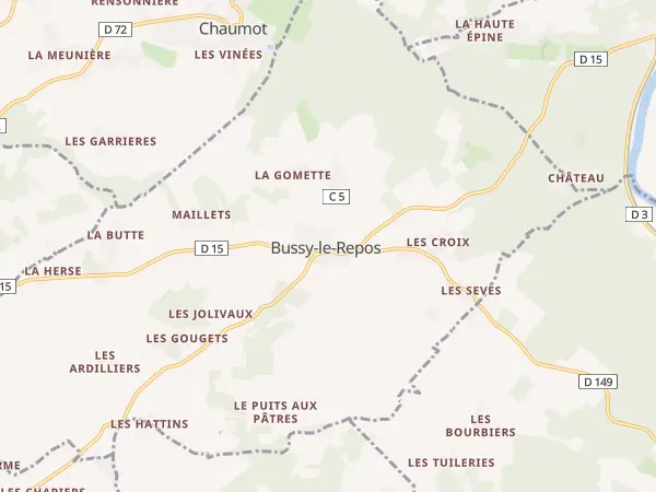 Plan de Bussy-le-Repos