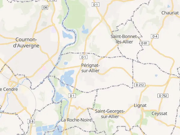 Plan de Pérignat-sur-Allier