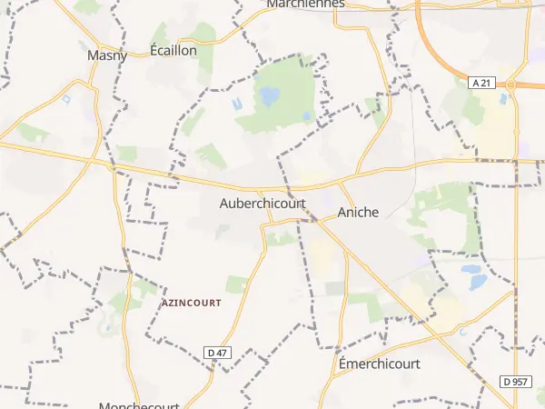 Plan de Auberchicourt