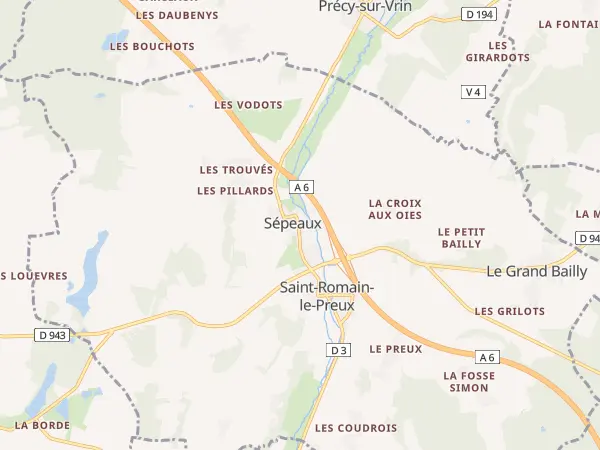 Plan de Sépeaux-Saint Romain