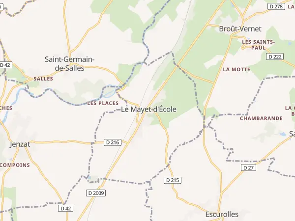 Plan du Mayet-d’École