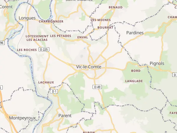 Plan de Vic-le-Comte
