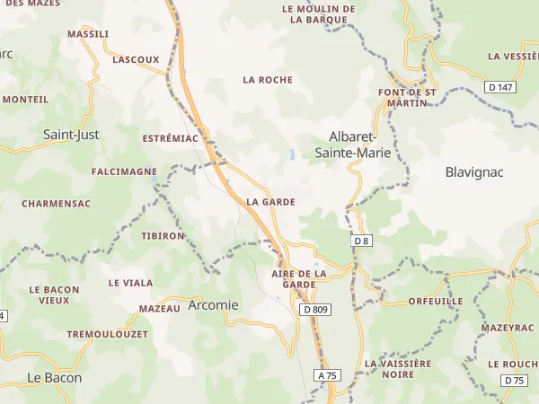 Plan de Albaret-Sainte-Marie