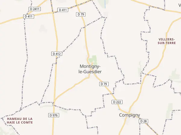 Plan de Montigny-le-Guesdier