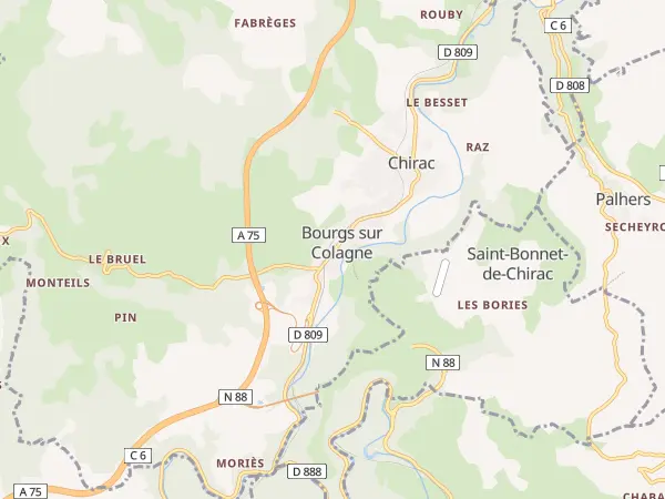 Plan de Bourgs sur Colagne