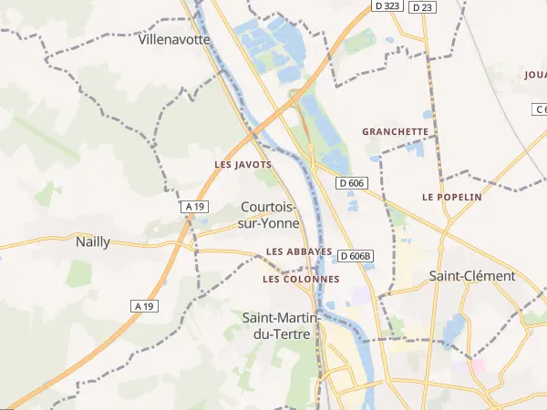 Plan de Courtois-sur-Yonne