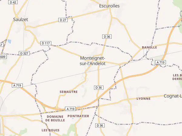 Plan de Monteignet-sur-l’Andelot