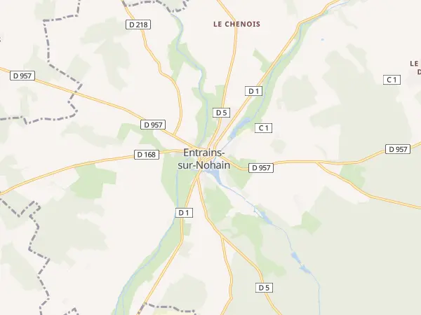 Plan de Entrains-sur-Nohain