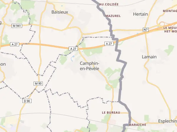 Plan de Camphin-en-Pévèle