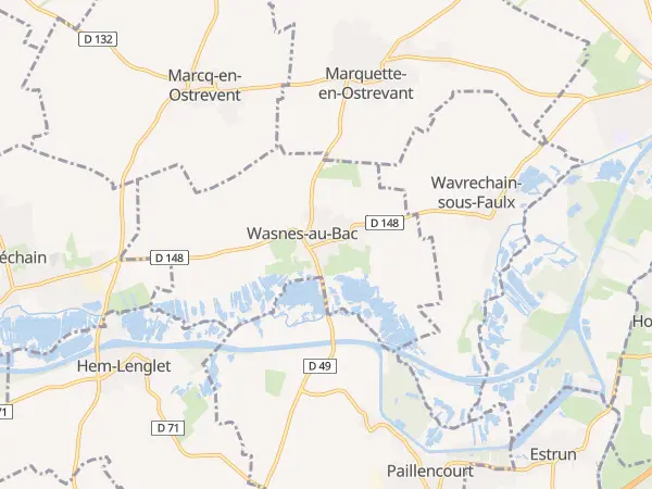 Plan de Wasnes-au-Bac