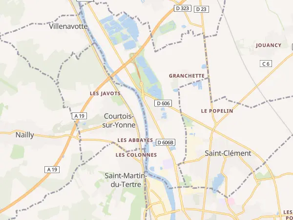 Plan de Saint-Denis-lès-Sens
