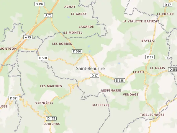 Plan de Saint-Beauzire