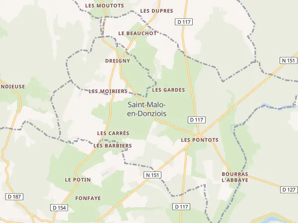 Plan de Saint-Malo-en-Donziois