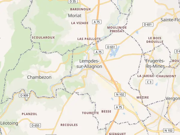 Plan de Lempdes-sur-Allagnon
