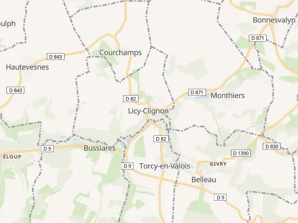 Plan de Licy-Clignon