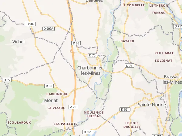 Plan de Charbonnier-les-Mines