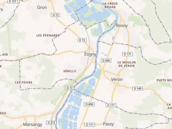Plan de Étigny