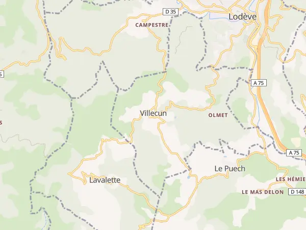Plan de Olmet-et-Villecun