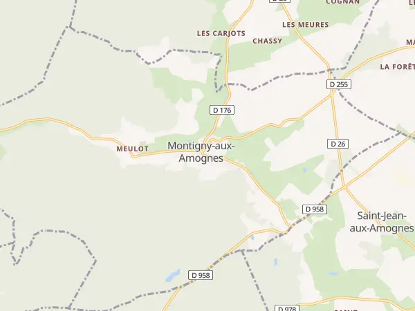 Plan de Montigny-aux-Amognes