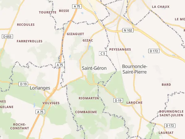 Plan de Saint-Géron
