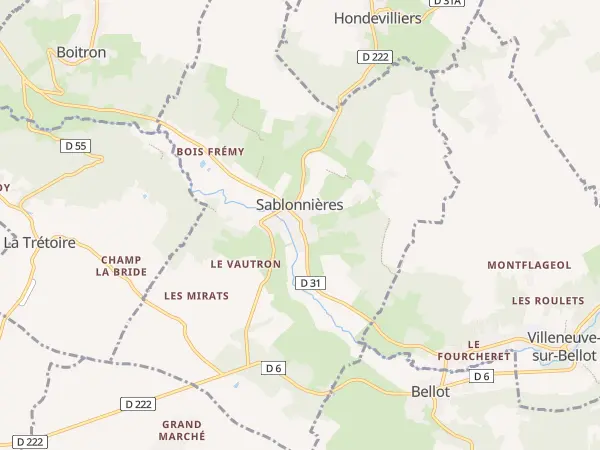 Plan de Sablonnières