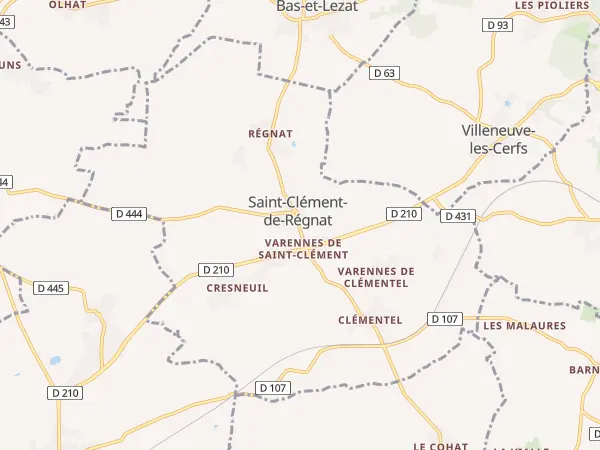 Plan de Saint-Clément-de-Régnat