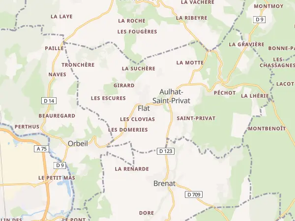 Plan de Aulhat-Flat