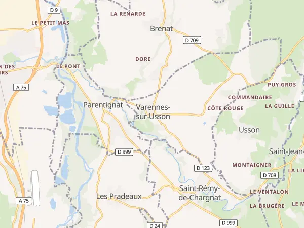 Plan de Varennes-sur-Usson