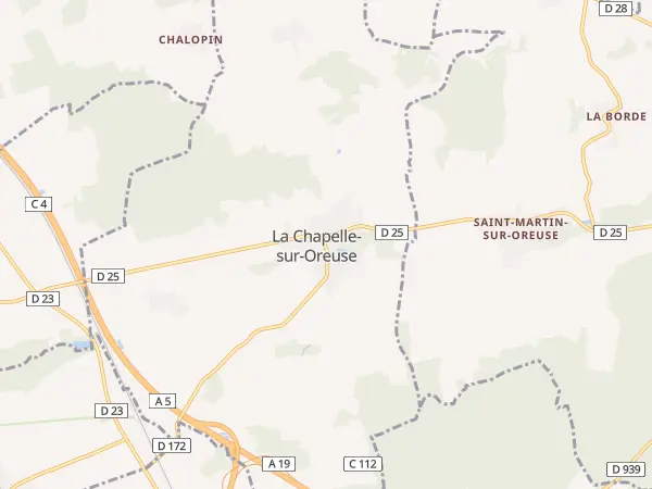 Plan de La Chapelle-sur-Oreuse