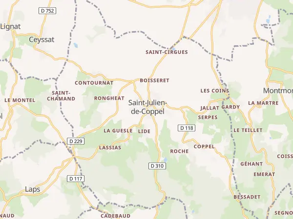 Plan de Saint-Julien-de-Coppel