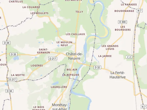 Plan de Châtel-de-Neuvre