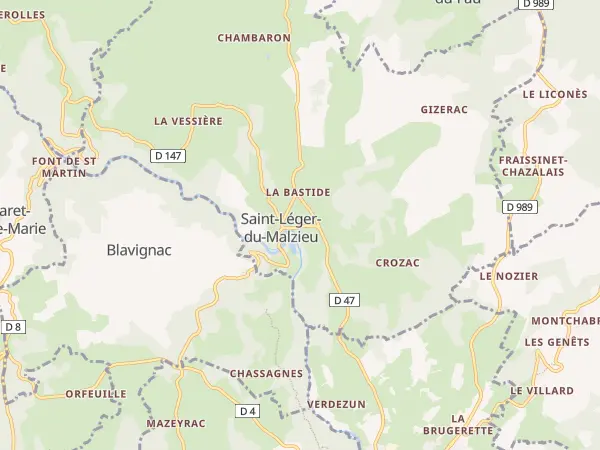 Plan de Saint-Léger-du-Malzieu