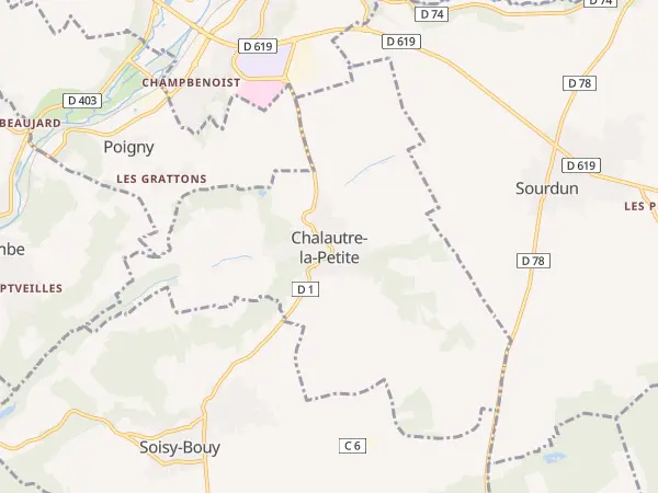 Plan de Chalautre-la-Petite